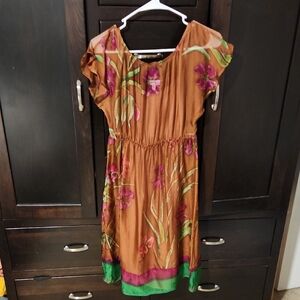 Sweetees Brown Floral Mini Dress